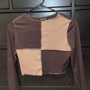 SheIn Cross Stitch Long Sleeve Top Photo 1