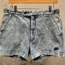 Nike Vintage 1980s  Challengecourt Acid Wash Embroidered Short Denim Short Shorts Photo 0