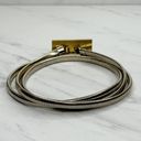 The Bar Vintage Gold Tone Buckle Coil Stretch Cinch Belt Size Large L XL Photo 4