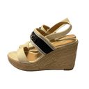 Ralph Lauren LAUREN   Hollyn Striped Canvas Espadrille Strappy Wedge Sandal 11 Photo 2