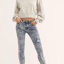 Free People  | Great Heights Acid Wash Frayed High Rise Skinny Jeans Size 27 Photo 0