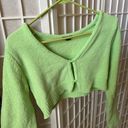 Wild Fable Soft Green Long Sleeve Cropped Button Cardigan Photo 1