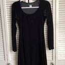 DKNY  Black Velvet Long Sleeve Dress Size Small Photo 0