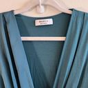 Bailey 44 Dress Venus Twist-Front Mixed-Media Dress in Gulf (Teal Blue) Sz M GUC Photo 4