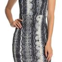 Jump  Apparel Women's Large Strapless Bodycon Stretch Mini Dress Gray Print Zip Photo 1