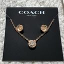 Coach rose gold necklace and earrings set Photo 2