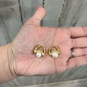 Madewell NWOT  Freshwater Pearl Huggie Hoop Earrings Gold Tone Photo 1