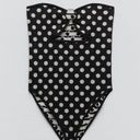 ZARA NWOT  POLKA DOT BODYSUIT WITH RING DETAIL STRETCH BLOGGERS FAV XS-S Photo 7