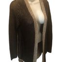 BKE  Open Concept Cardigan Sweater XS Weaved Back Black Grey Casual Cozy Photo 2