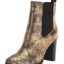 Ralph Lauren NWT‎  Black Bronze Distressed Metallic Mylah Boots Size 7.5 Photo 4