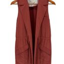 Elevenses  by Anthropologie Old Town Rust Vest Longline size Extra Small XS Photo 2