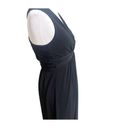 White House | Black Market  Black Cocktail Party Maxi Dress Size 4 Cross Back Photo 6