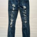 Mudd FLX Stretch High Rise Ankle Distressed Jegging Jeans Size 0 Photo 0