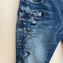 Driftwood - Marilyn Skinny Jeans Floral Embroidered Denim Stretch Blue Boho Photo 3