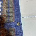 Northern Reflections Vintage  Button Front Sweater Vest Blue White Small Trees Photo 7