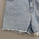 Vintage California Tag Jean Shorts Juniors 11/12 Light Wash Raw Hem High Rise Photo 3