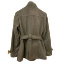 Nicole Miller  Wool Blend Belted Lined Trench Coat Forest Green M Fits Like S Photo 1