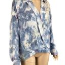 Young Fabulous and Broke  Tie-Dye Wrap Top Small NWT Womens Blue & Purple Blouse Photo 4