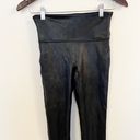 Spanx Faux Leather Black Leggings Size Small MSRP 98$ S/N 2437 High Rise Photo 3