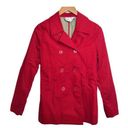 Oleg Cassini Red Pea Coat  Vintage Classic S VTG glam statement Photo 0