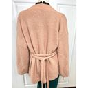 Pink Lily Distracted By You Mocha Wrap Tie Cardigan Size Medium Photo 8