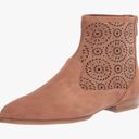 Jack Rogers  Ronnie Bootie Laser Cut Luggage Tan Suede Boot Flat Size 6.5 Photo 0