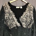 Krass&co New York City design ,, 2X 100% silk shell, black cream top bell sleeves Photo 2