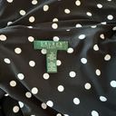 Ralph Lauren Lauren  Dress Black Polka Dot Printed KNee Length Size 14 Flattering Photo 2