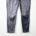 White House | Black Market WHBM Dark Grey Foil Metallic Silver Mid Rise Skinny Ankle Jean Size 12 Photo 3