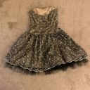 Jessica McClintock Vintage 80s  brown and black gold embroidered mini dress sz 2p Photo 2