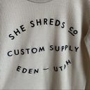 Krass&co She Shreds  Cream Long Sleeve Thermal Shirt Photo 3