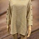 Carolyn Taylor  3 Quarter Sleeve Knit Top Button Accent Sleeve Women’s XL Photo 0