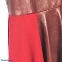 Melissa Beckley By Mellissa - Mila Oxblood Leather Dress Pleated Skirt Sleeveless size 4 Photo 7