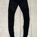 Alo Yoga ALO High Waist Goddess Leggings in Black Gloss Stripe Size Small Photo 2