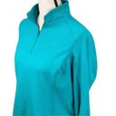 The North Face  Teal Fleece 1/4 Zip Pullover Top ~ Jacket ~ Women's Size LARGE Photo 3