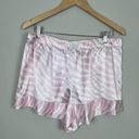 Victoria's Secret Victoria Secret Satin Pajama Shorts XL Pink White Zebra Stripe Silky Pull On New Photo 10