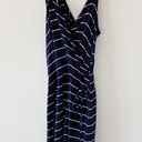 Chaser  Crossover Mini Dress Navy Stripe Size Small New School Spirit Collegiate Photo 2