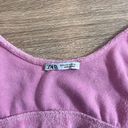 ZARA pink cropped shirt bra Photo 2