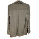 Theory  SAGE GREEN SILK BUTTON DOWN LONG SLEEVE SHIRT TOP S Photo 1