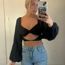 Princess Polly Black Crop Top Photo 0