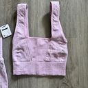 Free People Movement NWT  Good Karma Tile Textured Set XS/SM Lilac Athletic Gym Photo 3