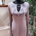 Bongo  Women's Purple 100% Rayon Round Neck Long Sleeve Knee Length Dress Size XL Photo 13