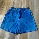 Lee VTG  Denim Paper Bag High Waisted Mom Shorts Blue Wash Cinched Waist Size 4/6 Photo 0