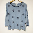 Cathy Daniels  Womens Swirl Sweater Shirt Blue Embroidered XL Photo 1