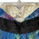 Cache  Prom Dress Formal Gown Blue Green Tulle Strapless Sequins Women's Size 4 Photo 5