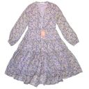 Krass&co NWT Ivy City . Lydia in Purple Floral Flowy Tiered A-line Dress XS Photo 0