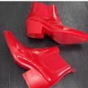 Sam Edelman Red  Rubber Western Cowboy Rain Booties Boots Size 7 Photo 11