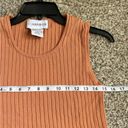 Sag Harbor  Vintage Ribbed Orange Sleeveless Tank Top Blouse Medium Spring Photo 3