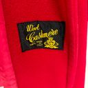 Hilary Radley Vintage Wool Cashmere Made in Italy Blend Red PeaCoat Coat size 2 Petite HEMMED Photo 2