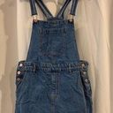 Forever 21 "" Women Medium Skirt Blue Jean Denim Bibs Overall Mini Dress Cover Up Photo 0